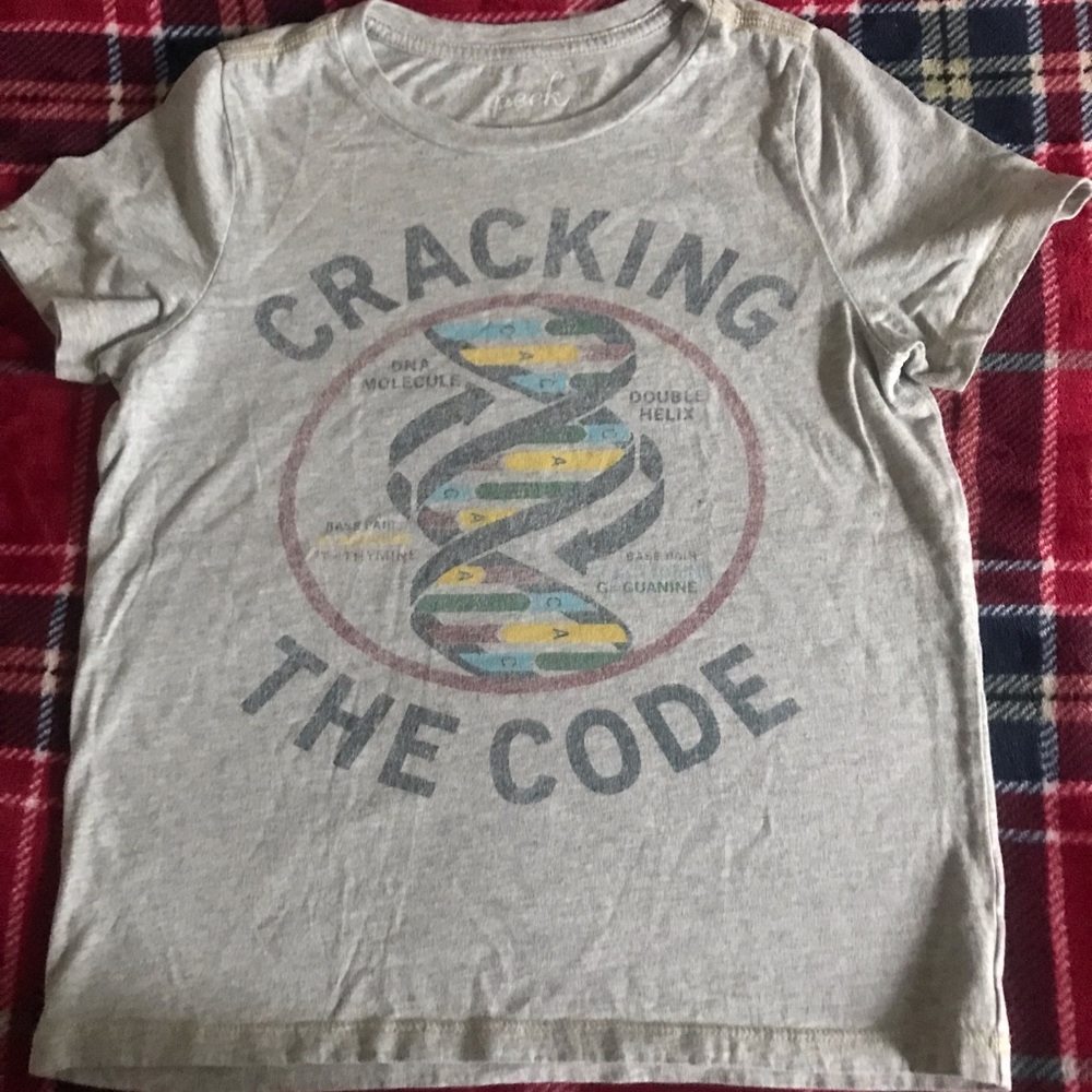 Peek Kids Gray 'Cracking The Code' Graphic Tee Size 8